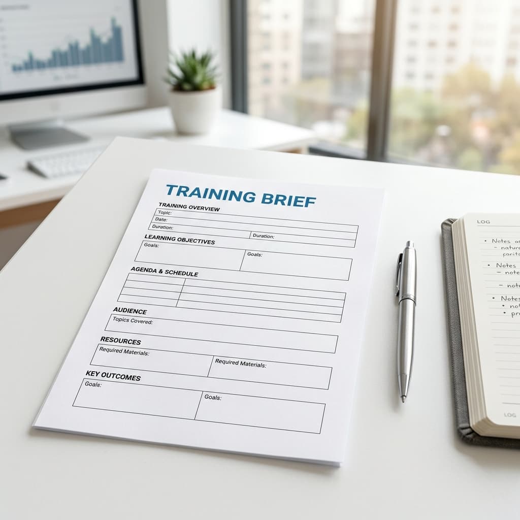 Training Brief Template Mockup